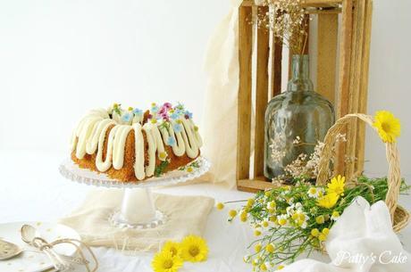 Carrot Bundt Cake and Chamomile Orange Icing #Bundtbakers