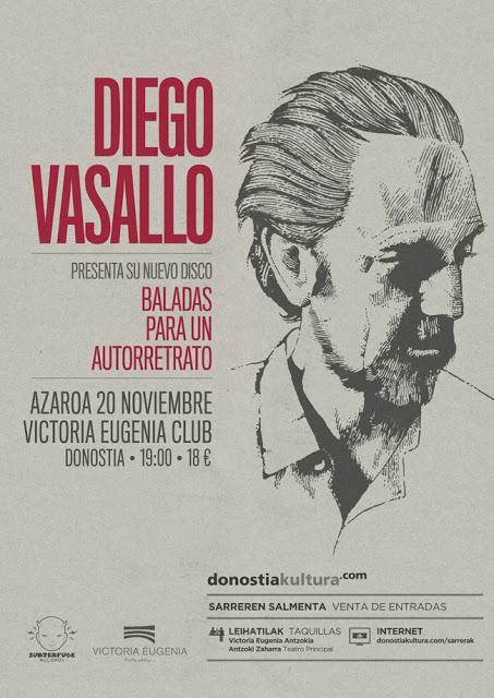 [Noticia] Diego Vasallo presentará su nuevo disco en El Club del Teatro Victoria Eugenia