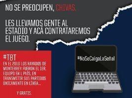 La afición Rayada responde el trolleo Chivas y pide que no se les caiga la señal