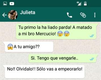 Romeo y Julieta: un drama por WhatsApp