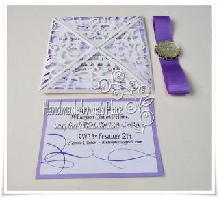 Invitación Bodas - Swirly Flourish Style - Lilac.