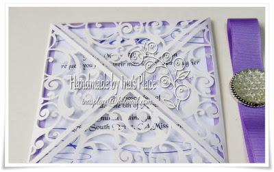 Invitación Bodas - Swirly Flourish Style - Lilac.