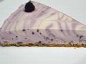Tarta fria yogur griego moras silvestres