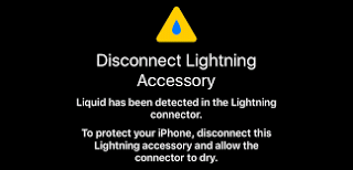 aviso de apple si detecta humedad en su iphone