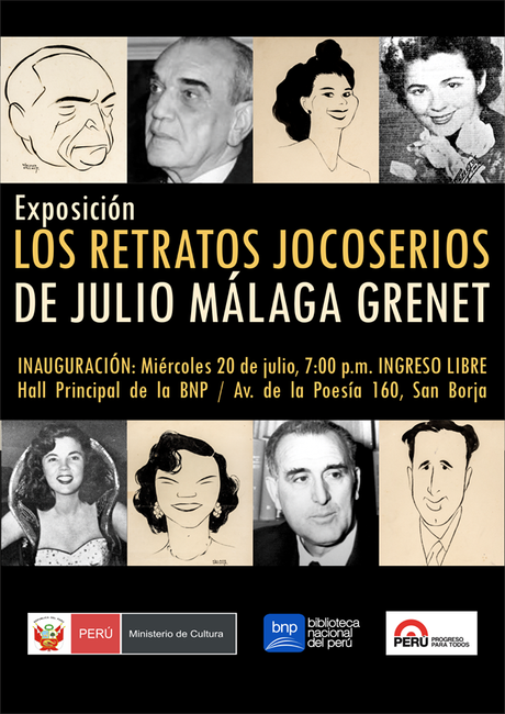 Caricaturas de Málaga Grenet en exposición de la BNP