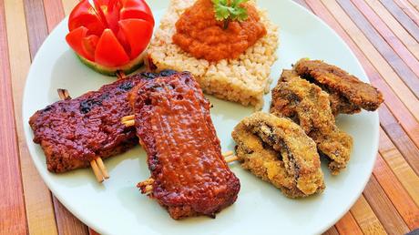 Costillas veganas con salsa barbacoa