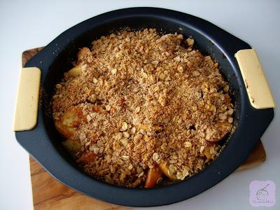 Crumble de melocotón