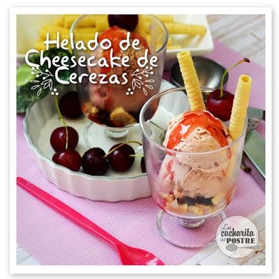 HELADO DE CHEESECAKE DE CEREZA / CHERRY CHEESECAKE ICECREAM