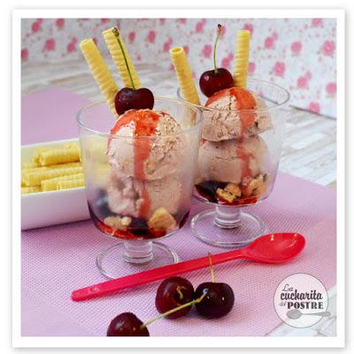 HELADO DE CHEESECAKE DE CEREZA / CHERRY CHEESECAKE ICECREAM