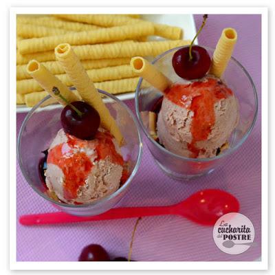 HELADO DE CHEESECAKE DE CEREZA / CHERRY CHEESECAKE ICECREAM