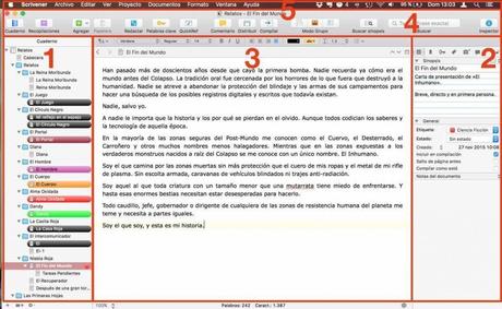 Mi proyecto Scrivener para relatos