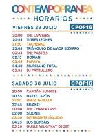 Contempopránea Alburquerque 2016, horarios