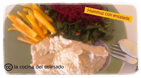 Hummus con ensalada