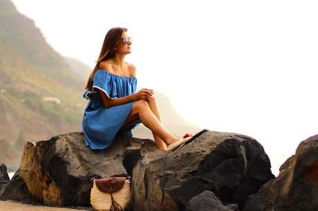 Denim Off Shoulder Dress