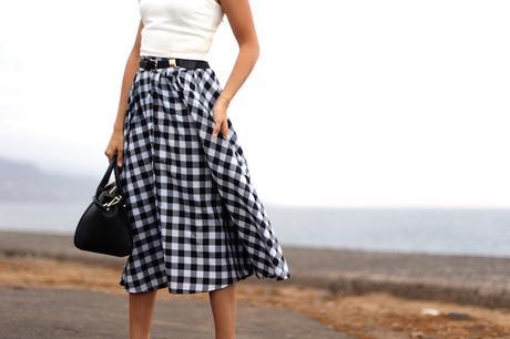 Vichy Midi Skirt