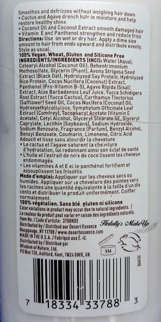 REVIEW - Crema de peinado de coco ''Shine & Refine'' de Desert Essence REVIEW - Crema de peinado de coco ''Shine & Refine'' de Desert Essence