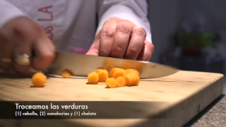 PRESA IBÉRICA CON SALSA DE RIOJA, MEDALLONES DE POLENTA Y TIRABEQUES