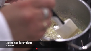 PRESA IBÉRICA CON SALSA DE RIOJA, MEDALLONES DE POLENTA Y TIRABEQUES