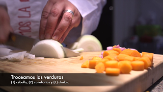 PRESA IBÉRICA CON SALSA DE RIOJA, MEDALLONES DE POLENTA Y TIRABEQUES