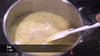 PRESA IBÉRICA CON SALSA DE RIOJA, MEDALLONES DE POLENTA Y TIRABEQUES