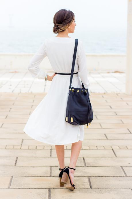 vestido blanco midi