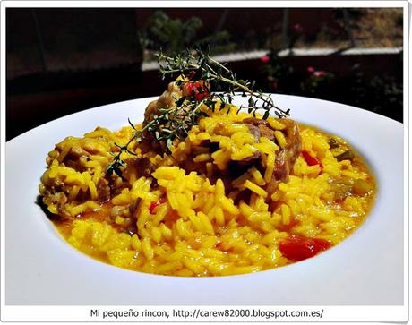 Arroz con pollo al romero
