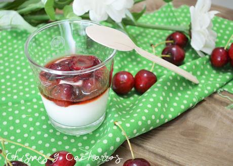Postre fácil con Cerezas Caramelizadas
