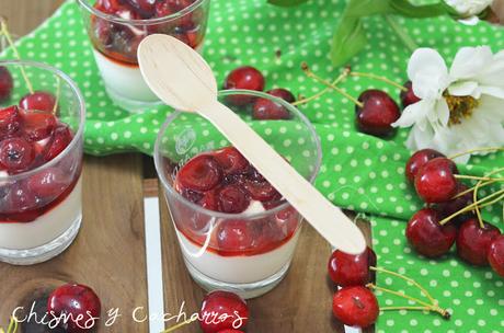 Postre fácil con Cerezas Caramelizadas