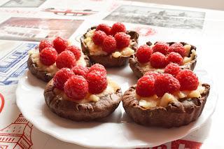 Tartaletas de Chocolate y Crema Pastelera