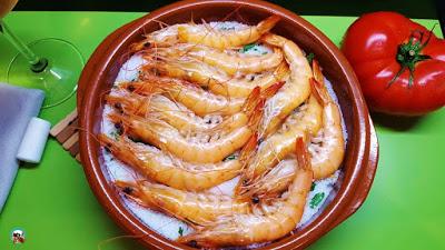 Langostinos a la sal