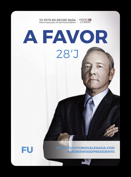 Una acción de guerrilla de “House of Cards” llena Madrid de carteles con Underwood como presidente