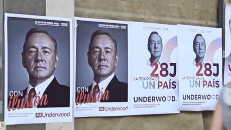 Una acción de guerrilla de “House of Cards” llena Madrid de carteles con Underwood como presidente