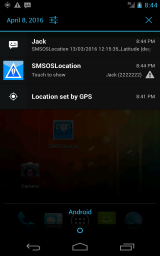 SMSOSLocation notification