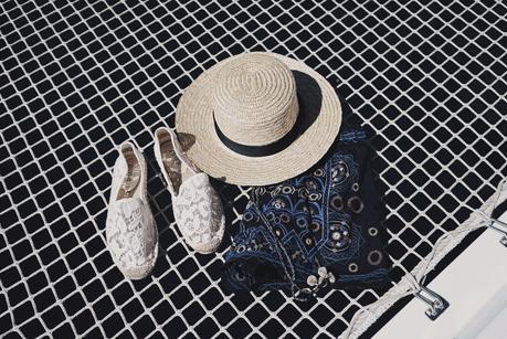 Soludos_Escapes-Boat_Trip-Bikini-Summer_Look-Santorini_Greece-GRLFRND_Jeans-Off_The_Shoulders-Collage_Vintage-Street_Style-Soludos_Espadrilles-43