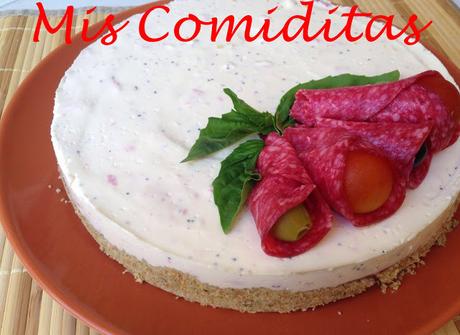 PASTEL SALADO DE QUESO Y SALAMI