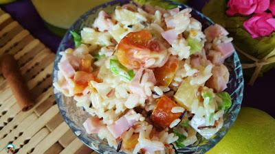 Ensalada de arroz con piña