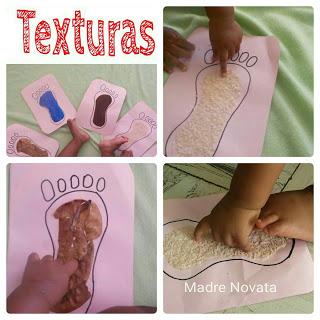 Diferenciando las texturas, actividades para niños