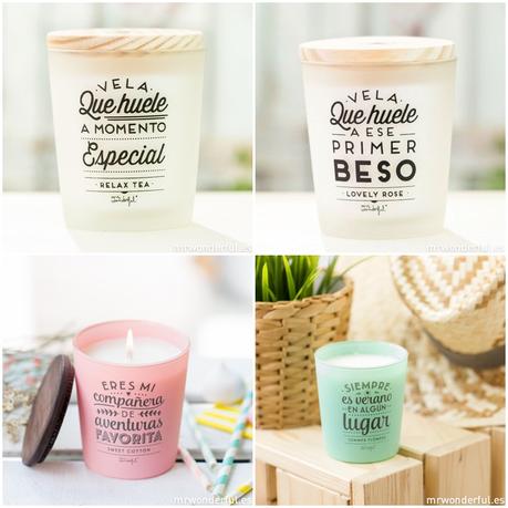 DECOELEMENTO | Velitas con mensaje de Mr. Wonderful.