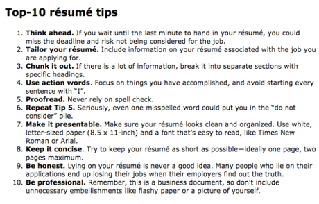 7 Consejos para Encontrar Trabajo en Canadá Tips-for-your-resume