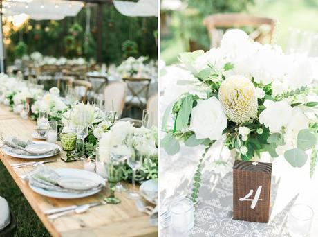 decoración de boda. madera y hojas verdes. - paperblog
