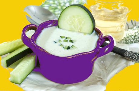 sopa fria de yogur y pepino