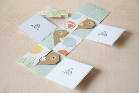 Mini álbum con una sola página, versión mini mini Mini álbum con una sola página, versión mini mini