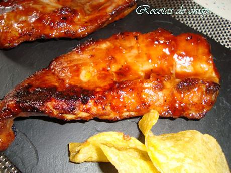 COSTILLAS CON SALSA BARBACOA