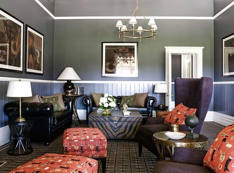 La paleta de colores de un salón de inspiración ecuestre