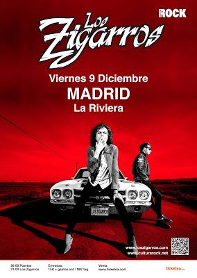 Los Zigarros el 9 de diciembre en La Riviera madrileña