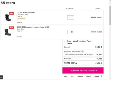 Como comprar calzado en Sarenza