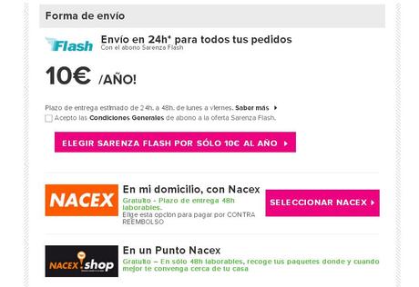 Formas de pago en Sarenza