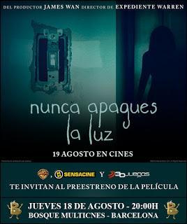 ¿Ganas de pasar miedo? Te llevamos a ver gratis Nunca apagues la luz