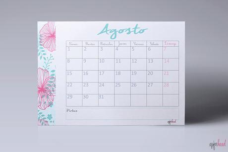 Freebie: Calendario Agosto.