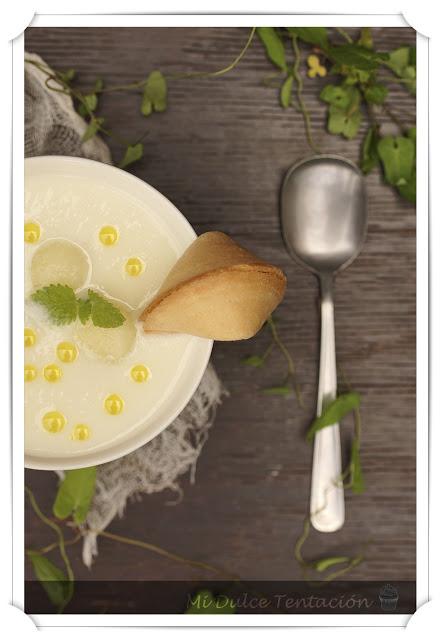 Sopa Fría de Melón y Té Verde